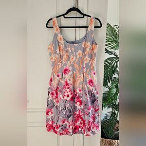 Nine West Pink and Cream Sleeveless Sundress